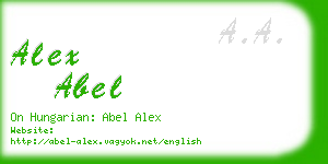 alex abel business card